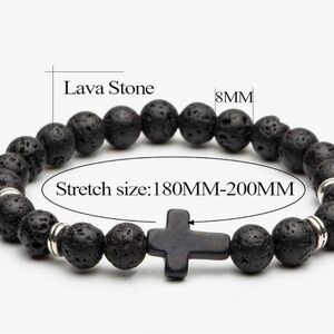 Lava Stone Bracelet - Black